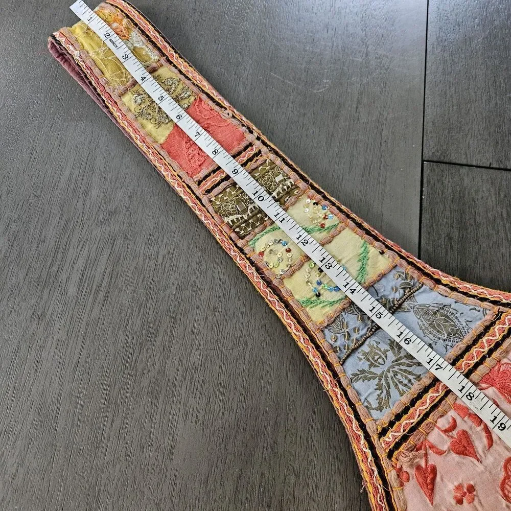 Patchwork Hippie Hobo Bag Boho Crossbody Distressed Festival Art To Wear Funky